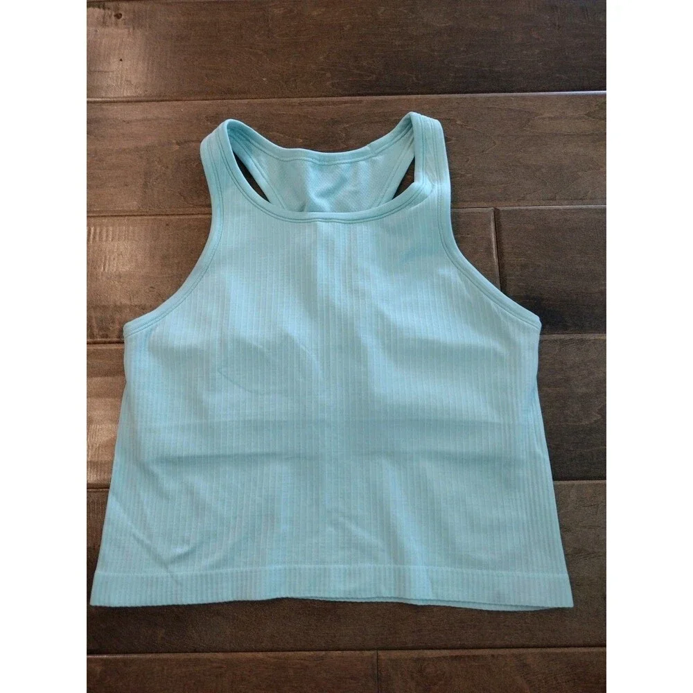 LULULEMON Women's Ebb To Street mint green waist racerback tank top - 8